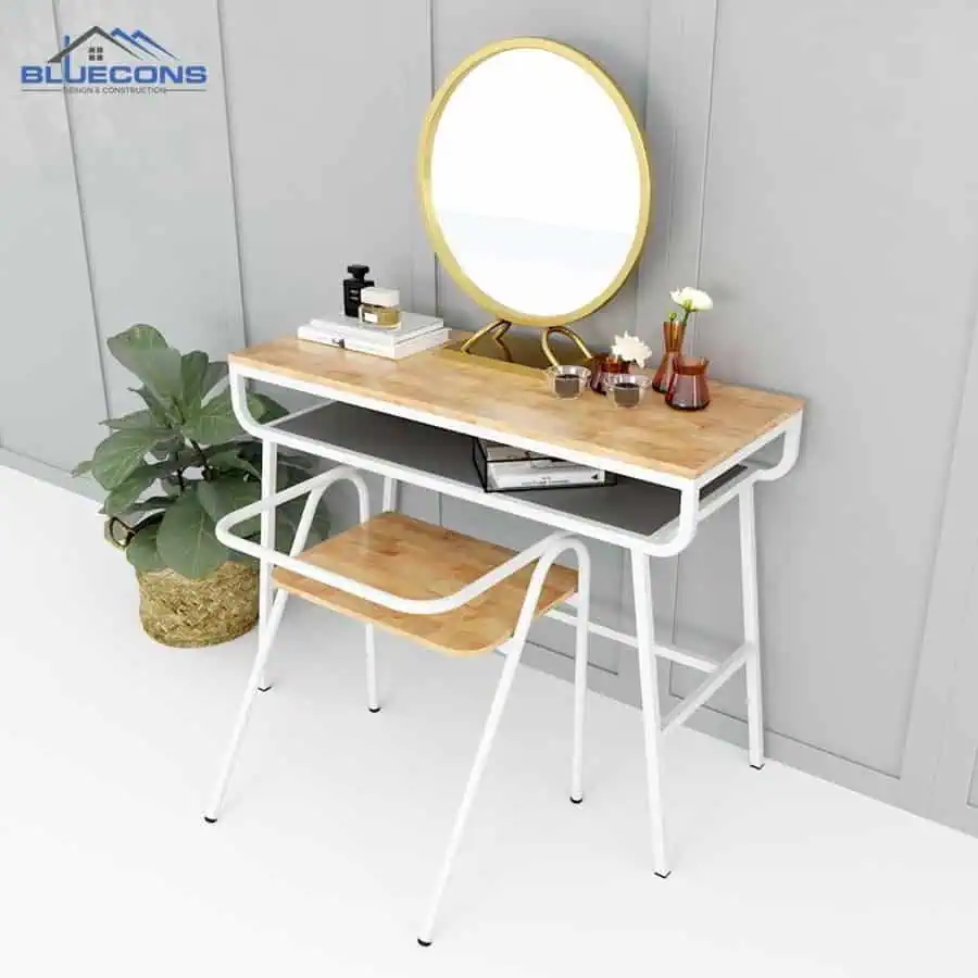 Nhận đóng bàn ghế theo yêu cầu TPHCM chất lượng tại Bluecons 10 Bàn ghế trang điểm phòng ngủ