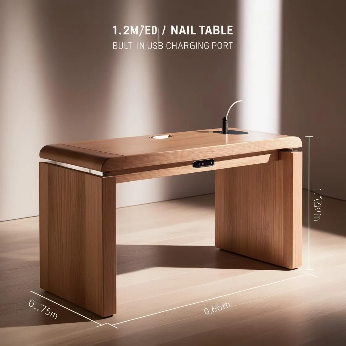 Bàn Nail Có Tích Hợp Sạc USB 4 bàn nail có sạc USB dài 1.2m cao 0.75m ngang 0.6m_ (3)