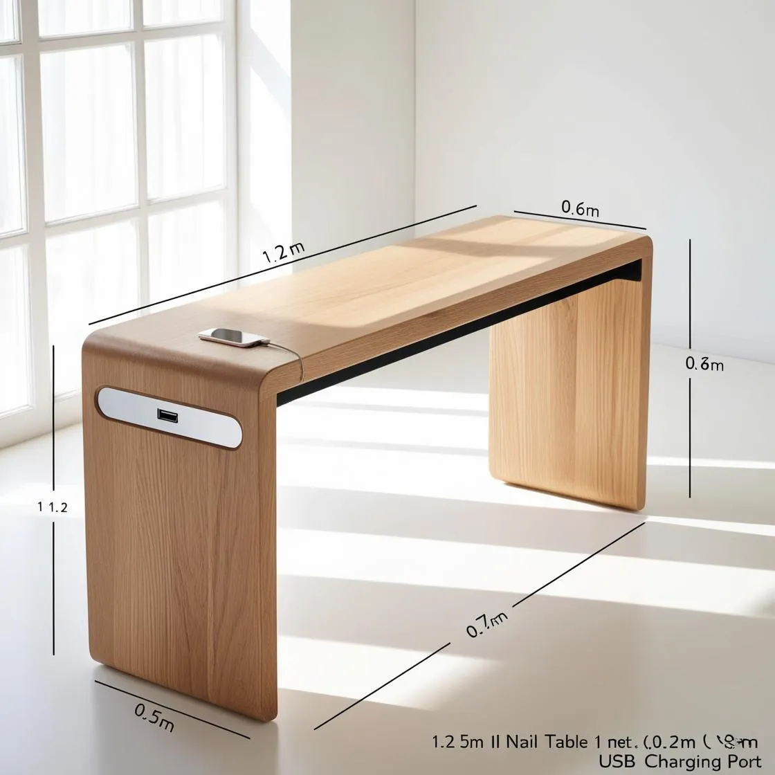 Bàn Nail Có Tích Hợp Sạc USB 9 bàn nail có sạc USB dài 1.2m cao 0.75m ngang 0.6m_ (8)