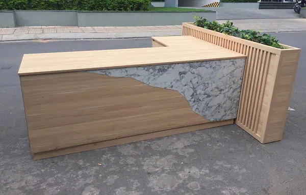 Mẫu quầy lễ tân giá rẻ