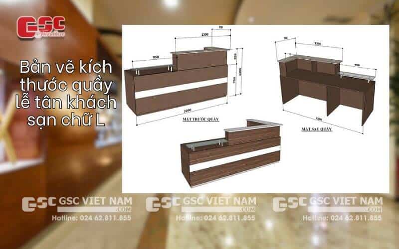 Hình ảnh quầy lễ tân chữ U