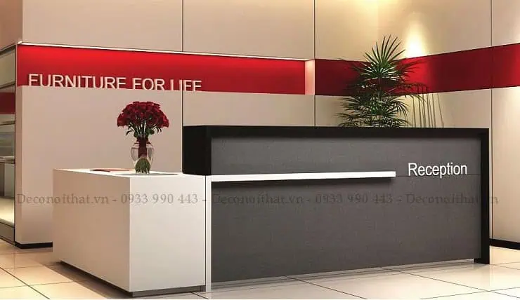 Quầy lễ tân đối xứng