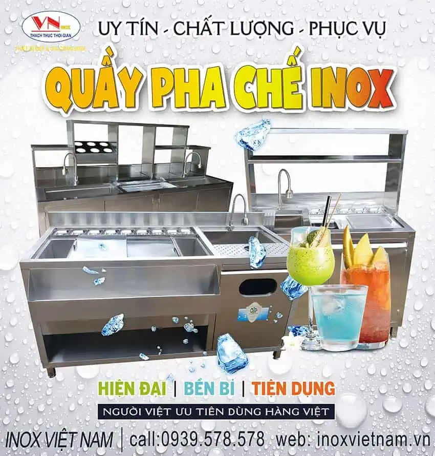 Quầy pha chế inox