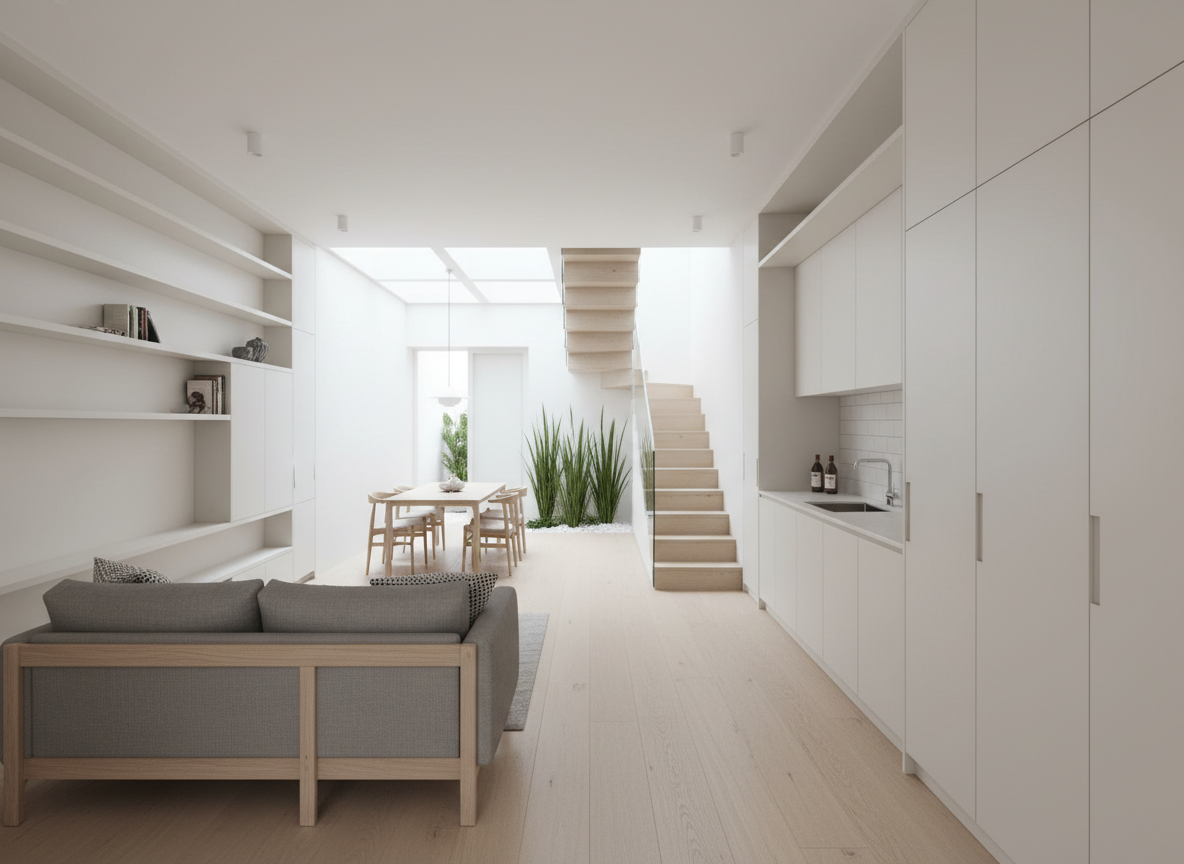 Bo Tri Noi That Nha Pho Khoa Hoc Cho Nha Ngang 4m Khong Gian Mo Noi That Gon Dang