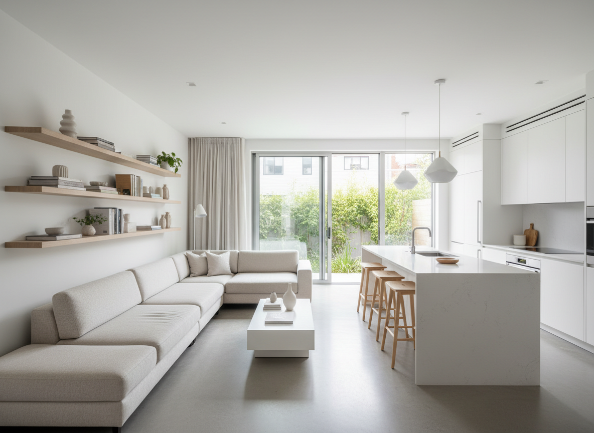 Bo Tri Noi That Nha Pho Khoa Hoc Khong Gian Mo Lien Thong Phong Khach Bep