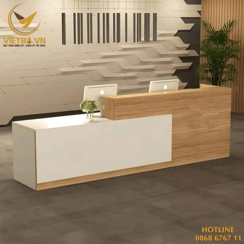 Quầy lễ tân đẹp hiện đại