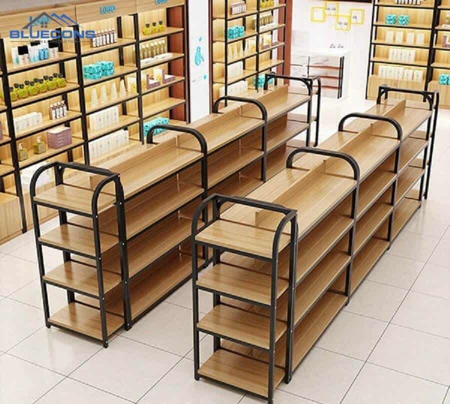 Chất liệu gỗ sản xuất kệ trưng bày