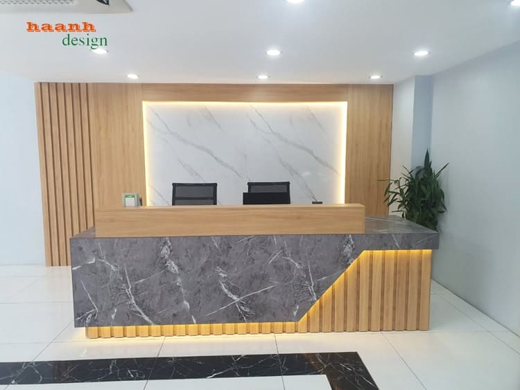 Quầy Lễ Tân Gỗ Công Nghiệp