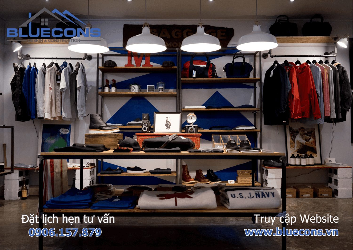 Chi phí thi công shop quần áo nhỏ với 20 triệu