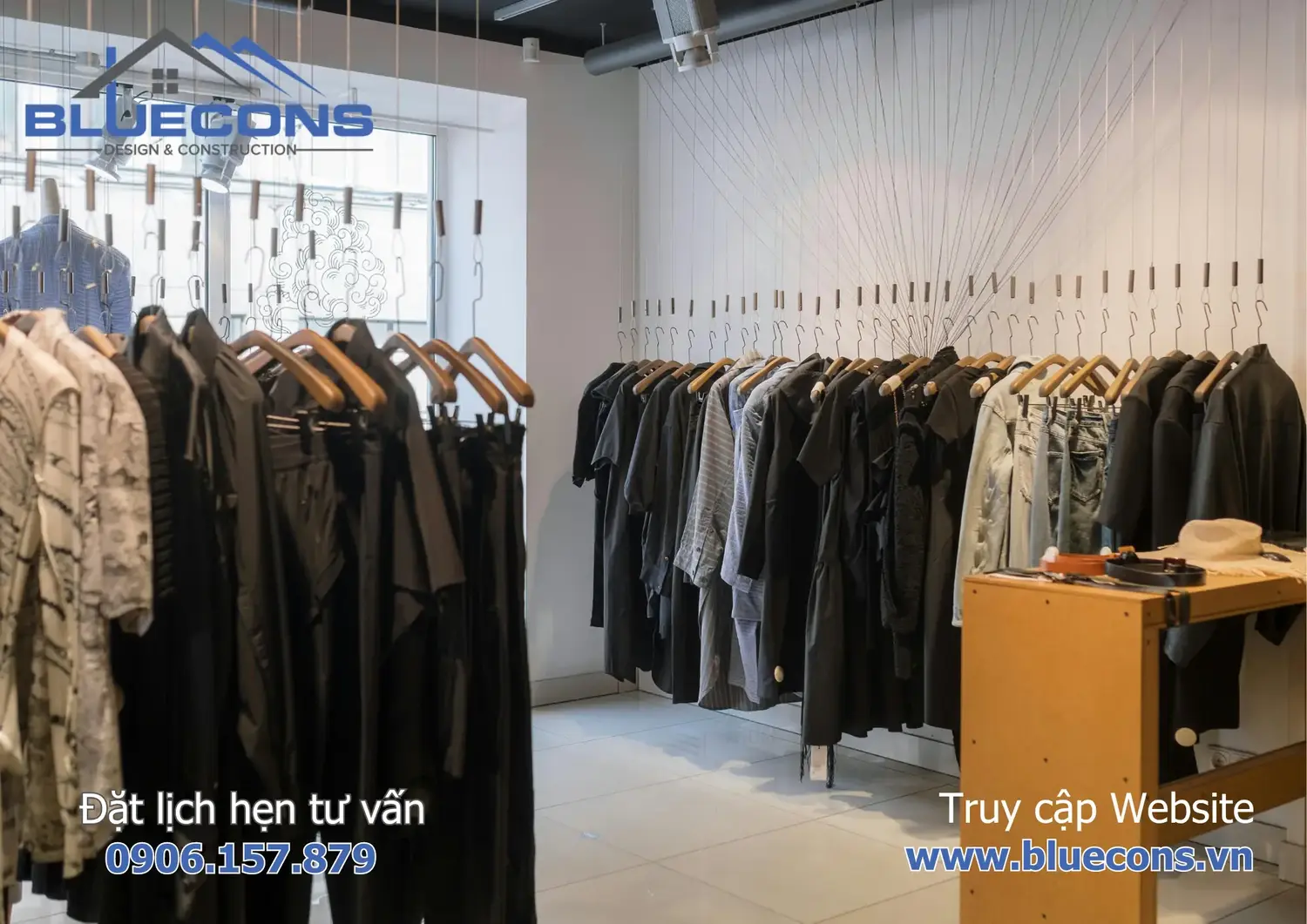 Chi phí thi công shop quần áo nhỏ với 20 triệu