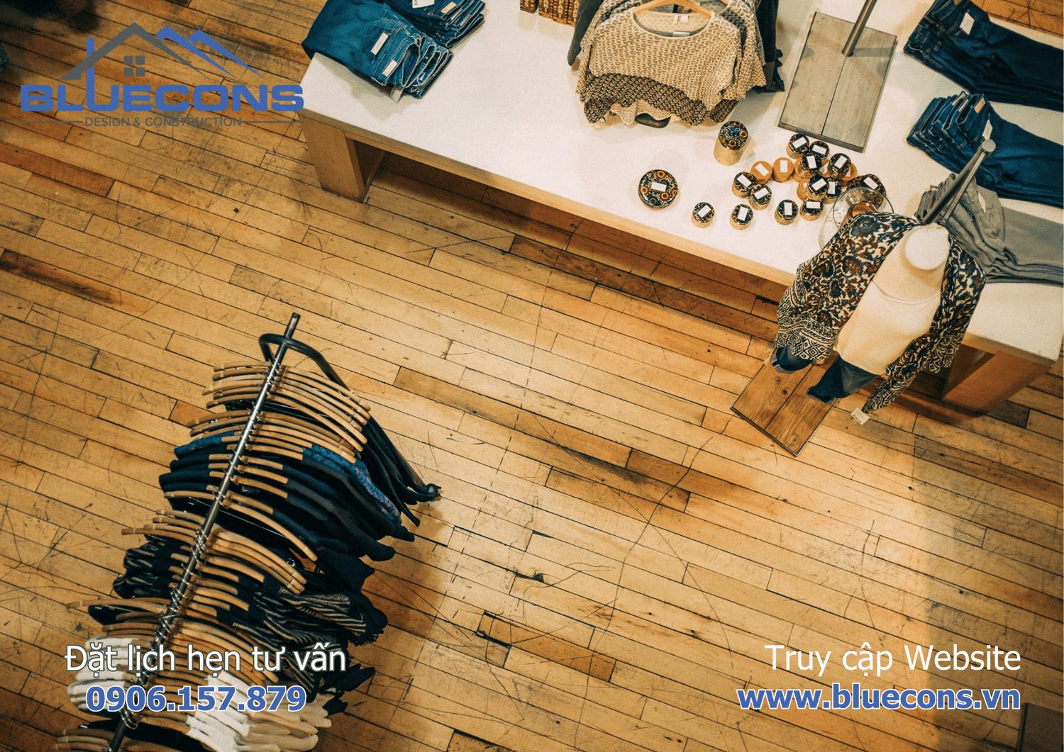 Chi phí thi công shop quần áo nhỏ với 20 triệu