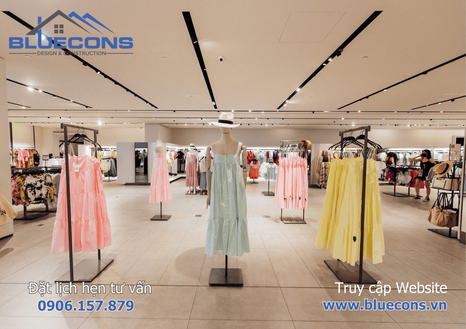 Giá thi công shop thời trang diện tích nhỏ 2024