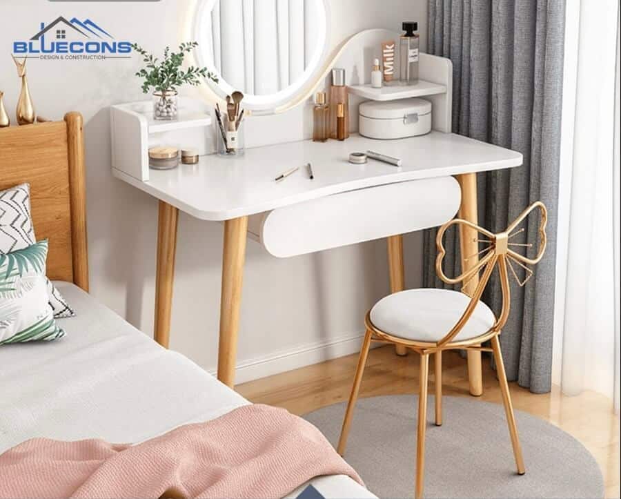 Đóng bàn ghế trang điểm theo yêu cầu