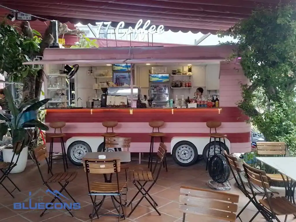 Đóng quầy pha chế cafe trên xe ô tô lưu động - Từ bản vẽ thiết kế kế đến hoàn thiện thực tế