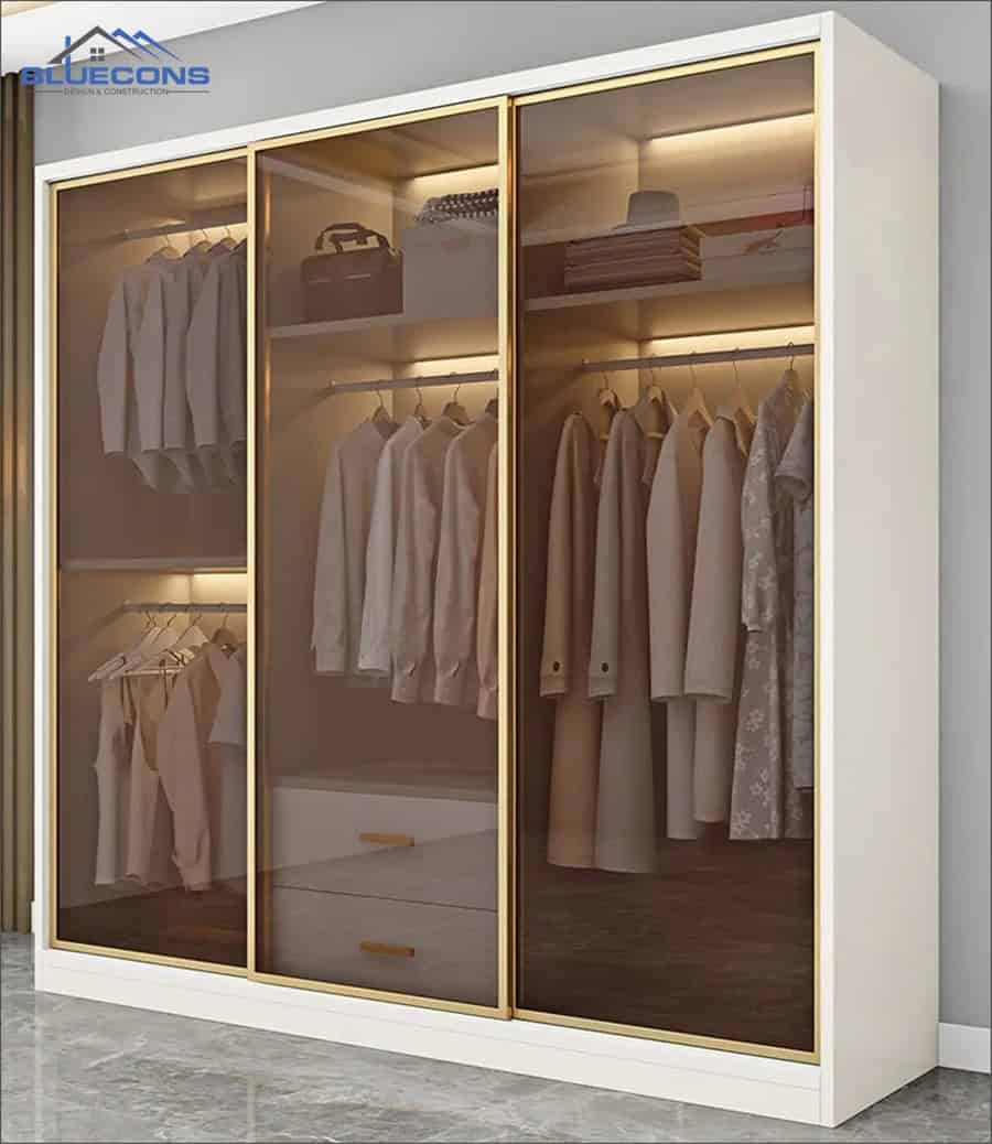 Đóng tủ quần áo cánh kín tiện ích