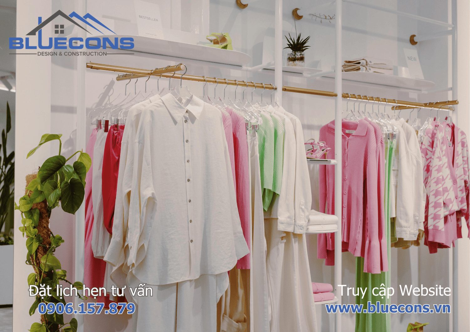 Giá thi công shop quần áo thời trang nhỏ TPHCM