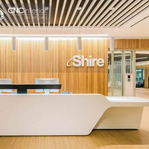 Mẫu quầy lễ tân chữ L