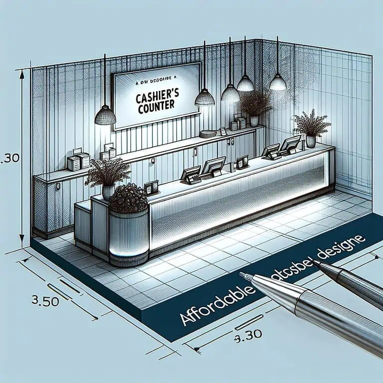 Bàn quầy thu ngân đẹp