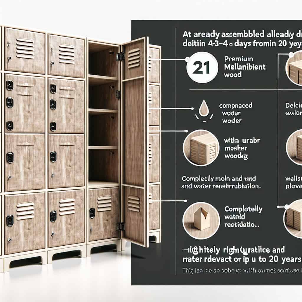 Tủ locker gỗ 21 ngăn