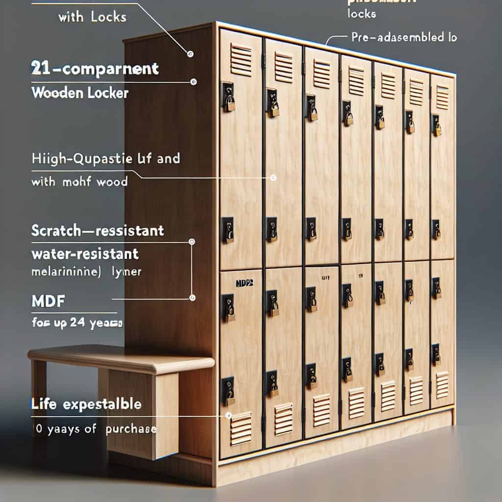Tủ locker gỗ 21 ngăn