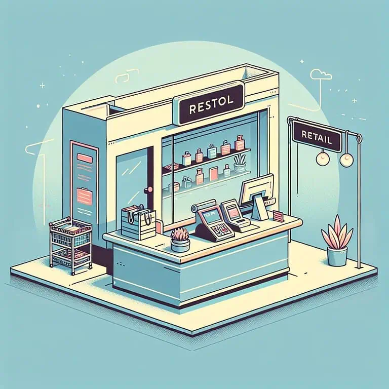 Quầy thu ngân nhỏ gọn