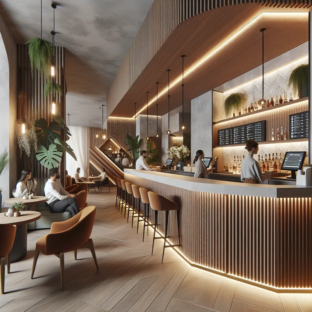Quầy pha chế bằng gỗ