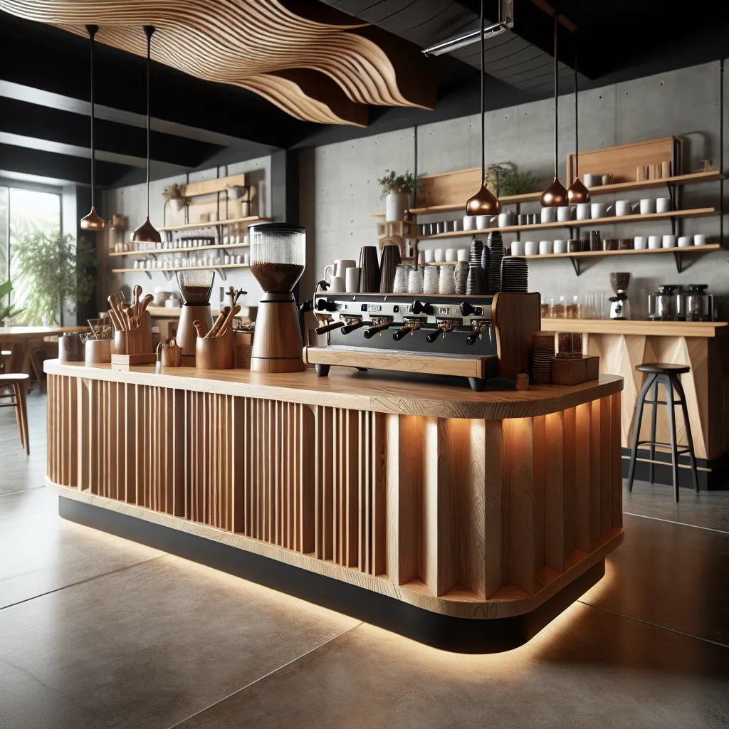 Quầy pha chế bằng gỗ