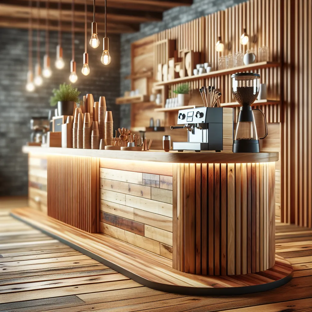 Quầy pha chế bằng gỗ