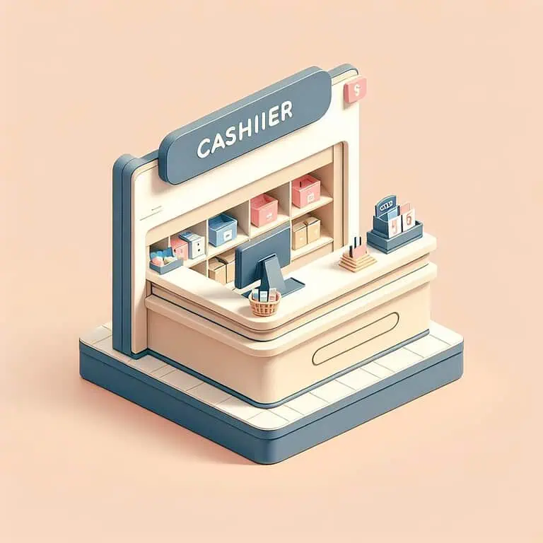 Kệ trước quầy thu ngân