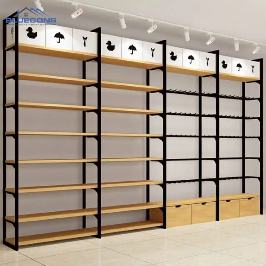 Top 80+ mẫu kệ gỗ trưng bày sản phẩm Đẹp, Giá Rẻ, Chất Lượng Cao 19 Kệ gỗ nhiều tầng trưng bày sản phẩm