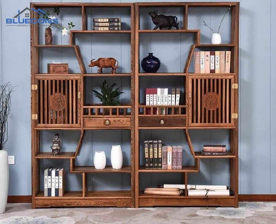 Kệ gỗ trang trí thiết kế đẹp
