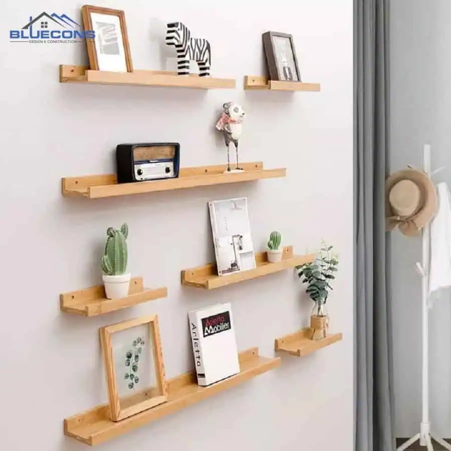 Top 99+ kệ trưng bày bằng gỗ đẹp HOT nhất 2024, phù hợp mọi không gian 11 Kệ gỗ treo tường tiện lợi