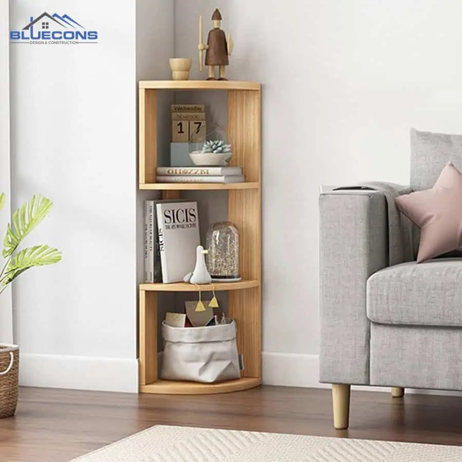 Top 99+ kệ trưng bày bằng gỗ đẹp HOT nhất 2024, phù hợp mọi không gian 10 Kệ góc gỗ để sàn