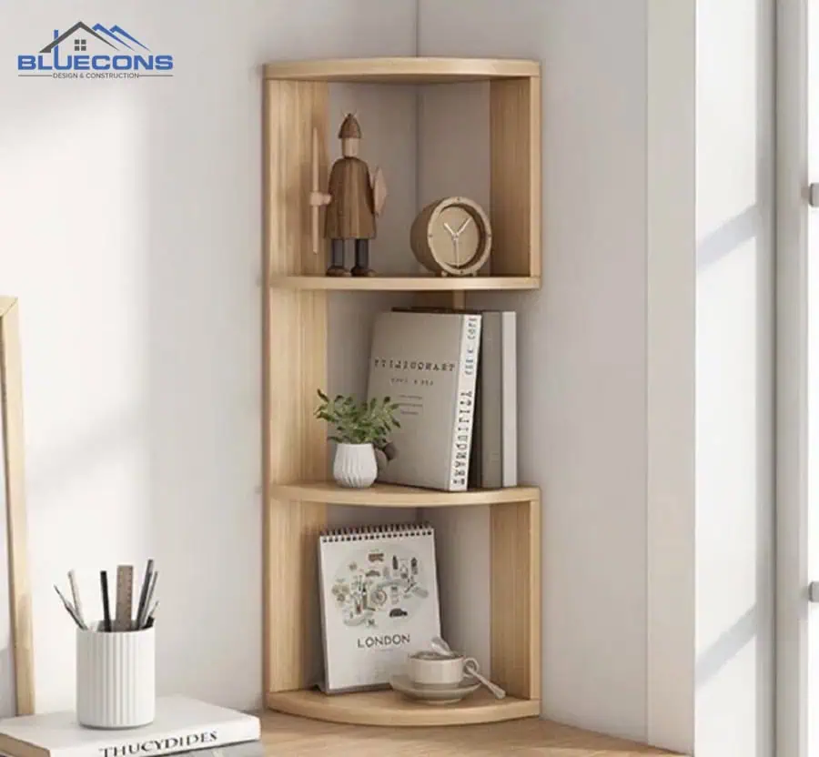 Top 99+ kệ trưng bày bằng gỗ đẹp HOT nhất 2024, phù hợp mọi không gian 9 Kệ góc gỗ nhỏ gọn
