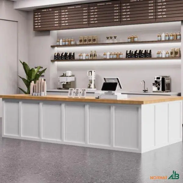 Quầy pha chế gỗ tự nhiên