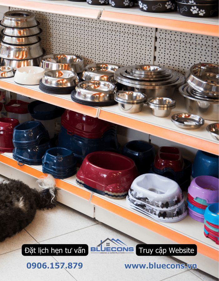 Thi công shop thú cưng, thiết kế pet shop không gian siêu đáng yêu