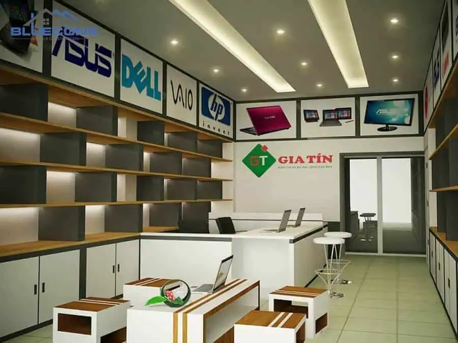 Top 10 bàn trưng bày sản phẩm đẹp, bán chạy nhất năm 2024 6 Tủ trưng bày điện thoại bằng gỗ Acrylic