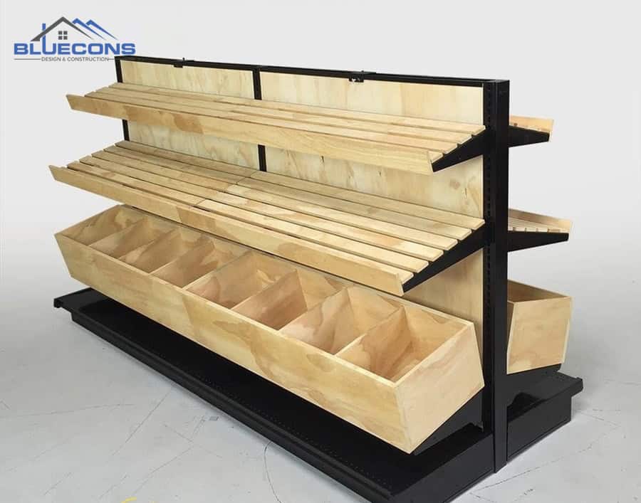 Kệ trưng bày hàng hóa rau củ