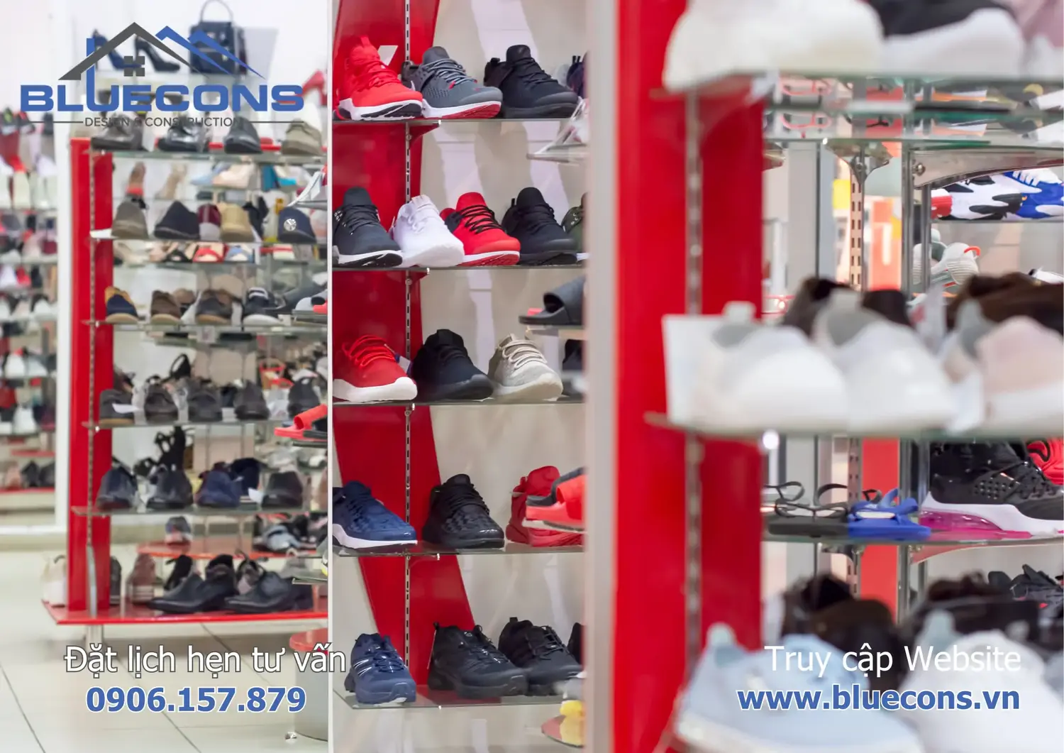 Thi công shop giày dép túi xách nam nữ 4 Thi công shop giày dép túi xách nam nữ