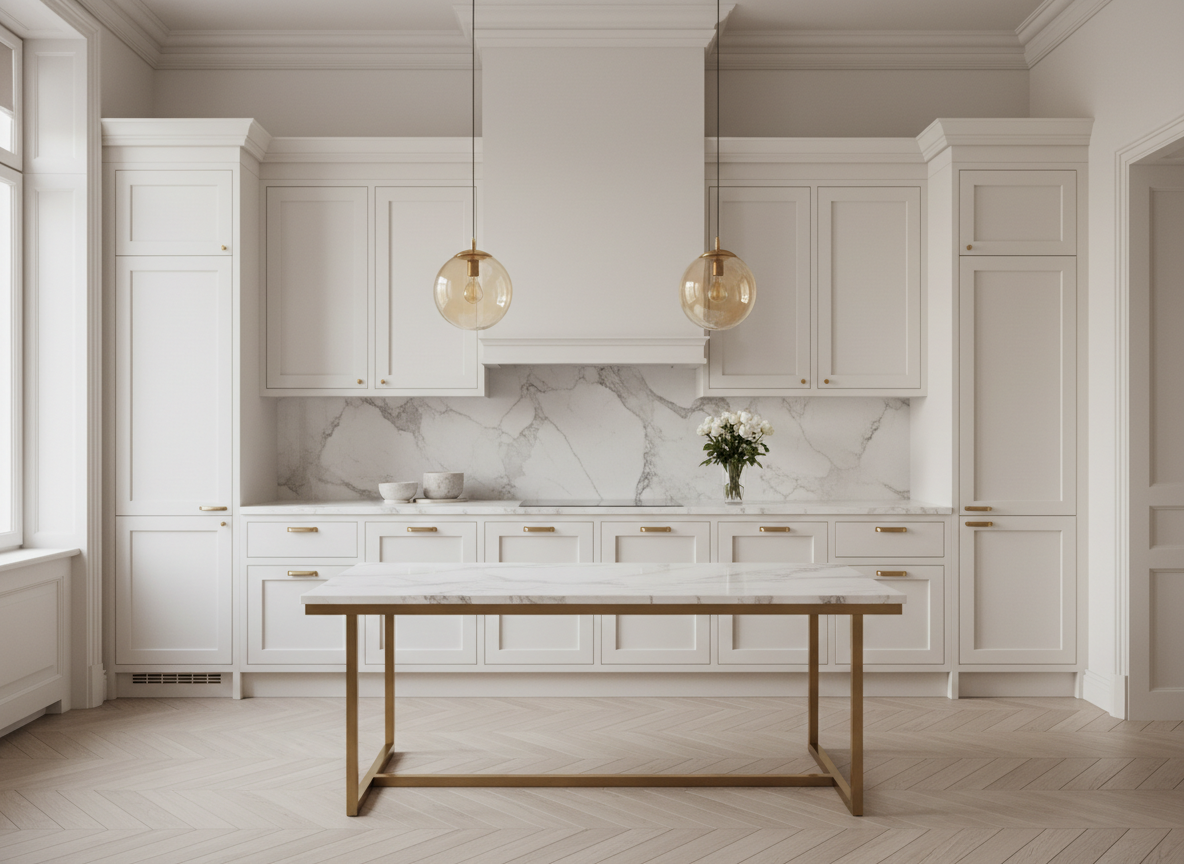 Khong Gian Bep Nha Pho Tan Co Dien Nhe Nhang Tu Bep Son Trang Kem Phao Chi Tinh Te Khong Gian Bep Nha Pho Tan Co Dien Nhe Nhang Tu Bep Son Trang Kem Phao Chi Tinh Te