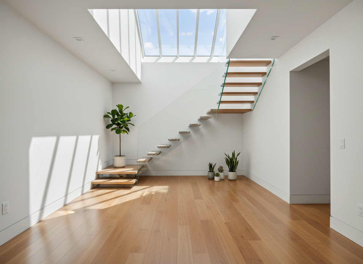 Khong Gian Nha Pho Toi Gian Co Gieng Troi Anh Sang Tran Xuong San Go Cay Xanh