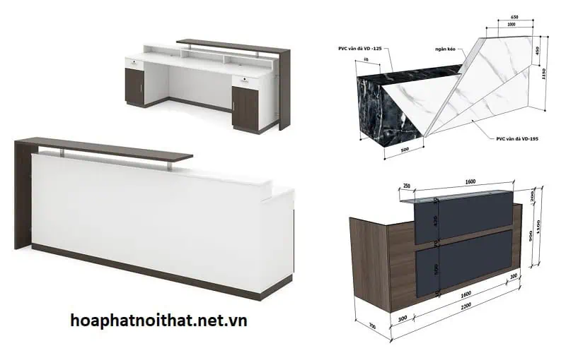 Quầy lễ tân hiện đại