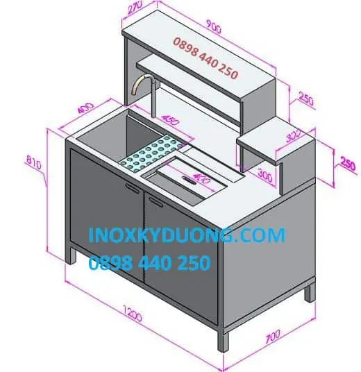 Kích thước quầy pha chế cafe 8 Quầy pha chế composite
