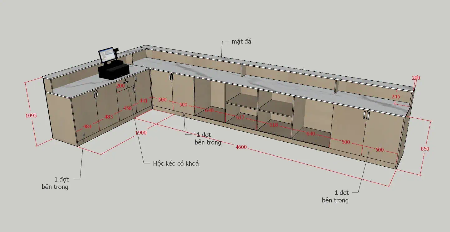 Quầy bar pha chế gỗ công nghiệp mdf chống ẩm và hdf chống nước 16 Quầy bar pha chế gỗ công nghiệp mdf chống ẩm và hdf chống nước