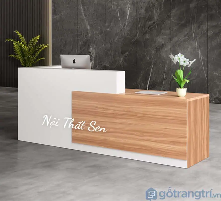 Quầy lễ tân kiểu dáng đơn giản