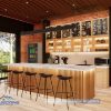 Lợi ích khi lắp đặt mẫu thiết kế quầy bar cafe đẹp sang trọng trong kinh doanh QB006