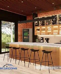 Lợi ích khi lắp đặt mẫu thiết kế quầy bar cafe đẹp sang trọng trong kinh doanh QB006