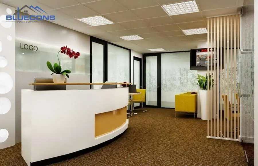 Quầy lễ tân trung tâm tiếng Anh hiện đại và tính ứng dụng cao 10 Thiết kế quầy lễ tân cho trung tâm tiếng Anh cần chú ý kích thước