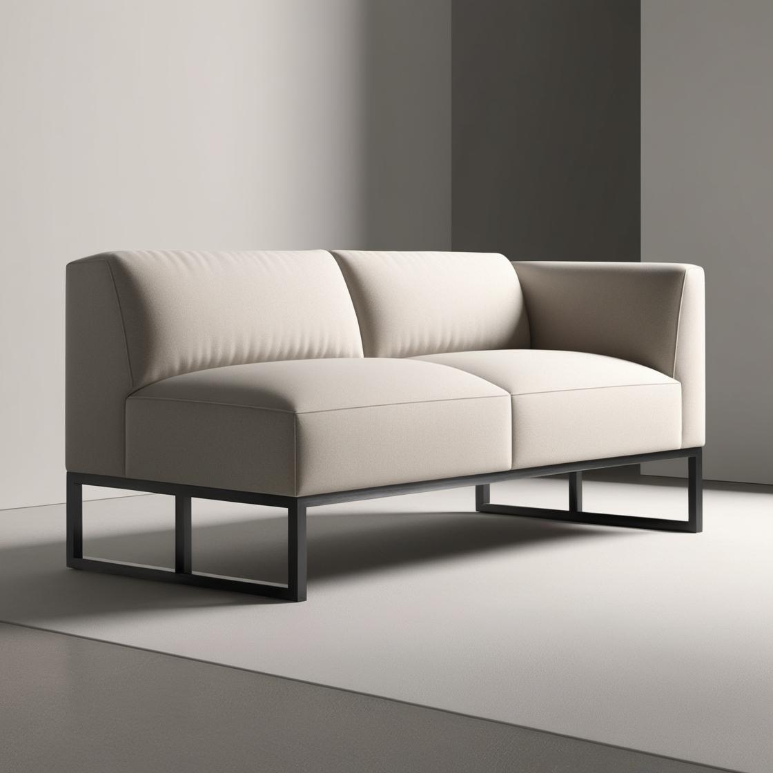 mẫu Ghế Sofa chân sắt vuông đơn giản hiện đại (1)