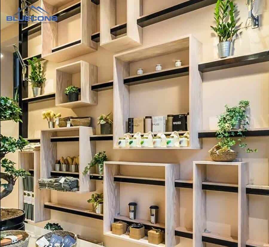 Mẫu kệ trưng bày sản phẩm chất lượng cao tại Bluecons